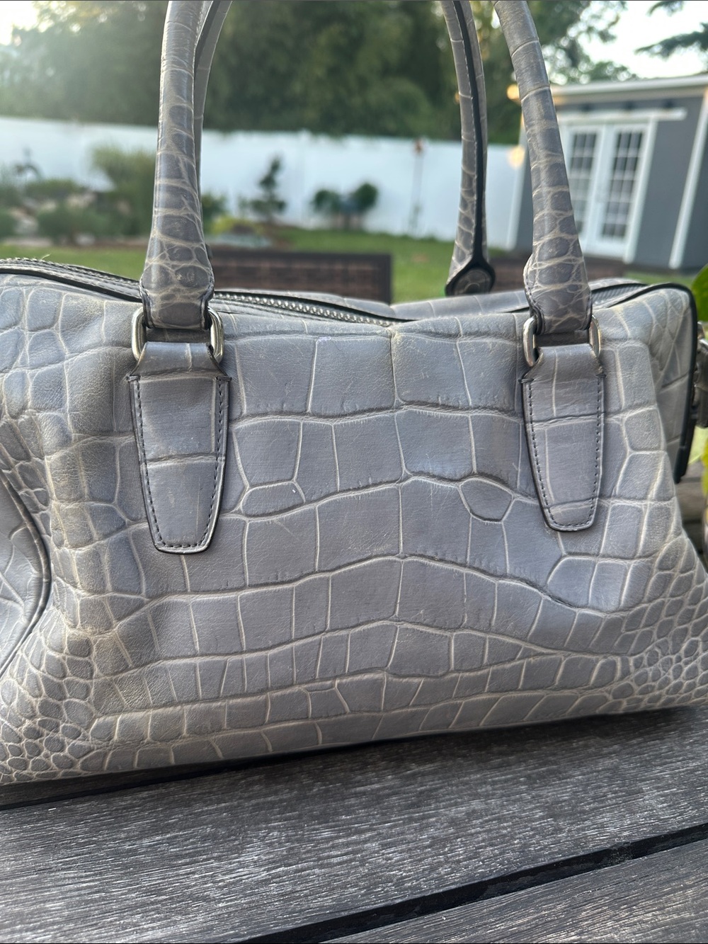 Coach Legacy Croc-Embossed Haley Satchel - Picture 6 of 13